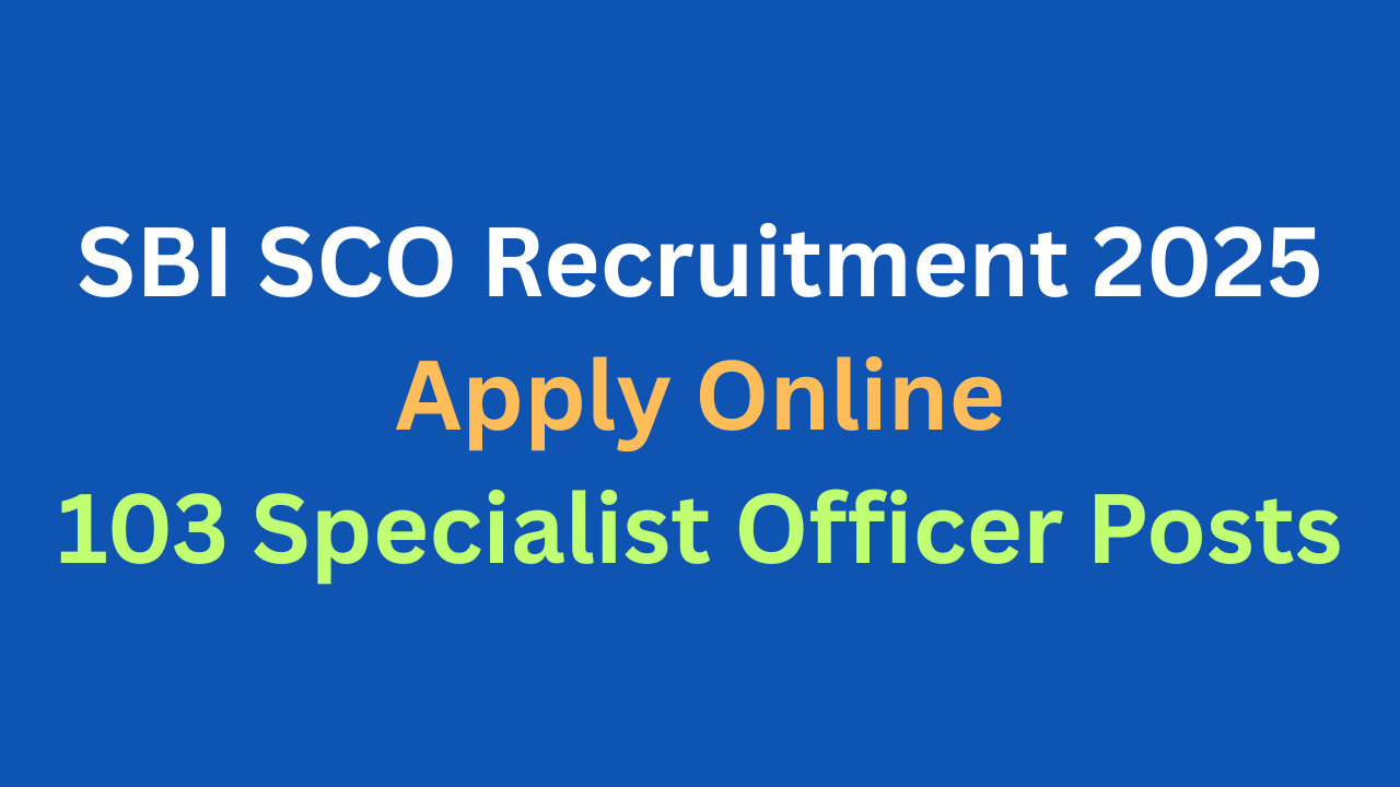 SBI SCO Recruitment 2025