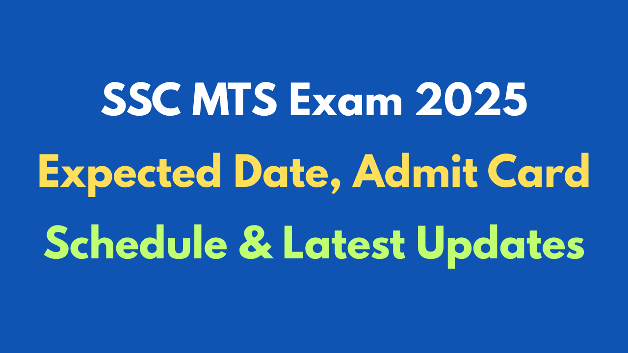 SSC MTS Exam Date 2025